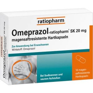 OMEPRAZOL-ratiopharm SK 20 mg magensaftr.Hartkaps.